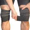 Elastic Knee Compression Bandage Wraps - 1 x Pair (79 Inches)